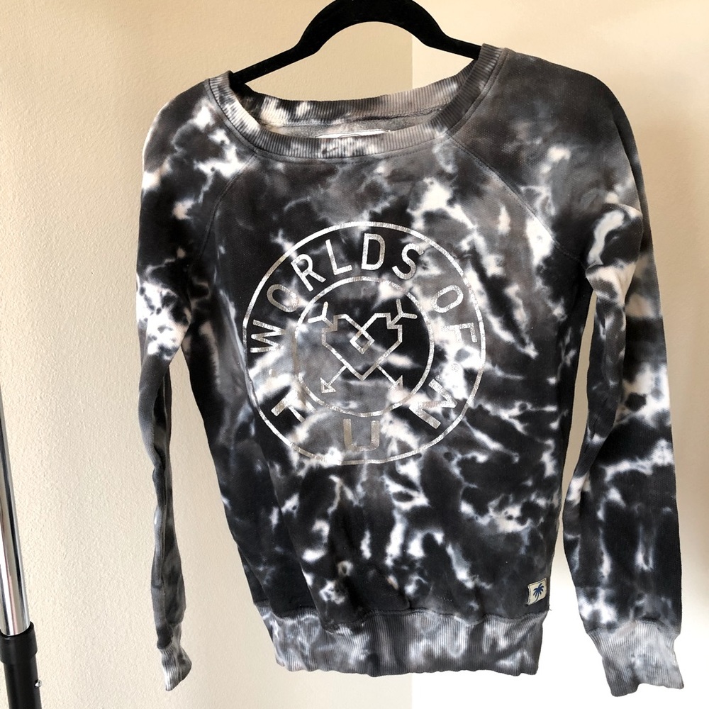 Tie dye Worlds of Fun crewneck sweatshirt